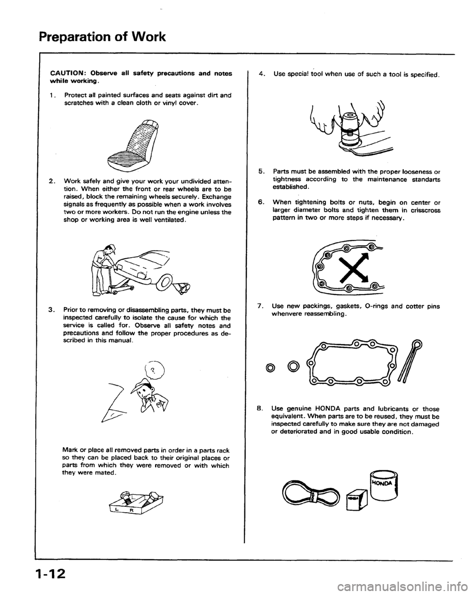 HONDA PRELUDE 1991  Service Repair Manual 
