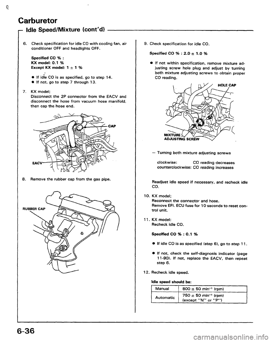 HONDA PRELUDE 1991  Service Repair Manual 
