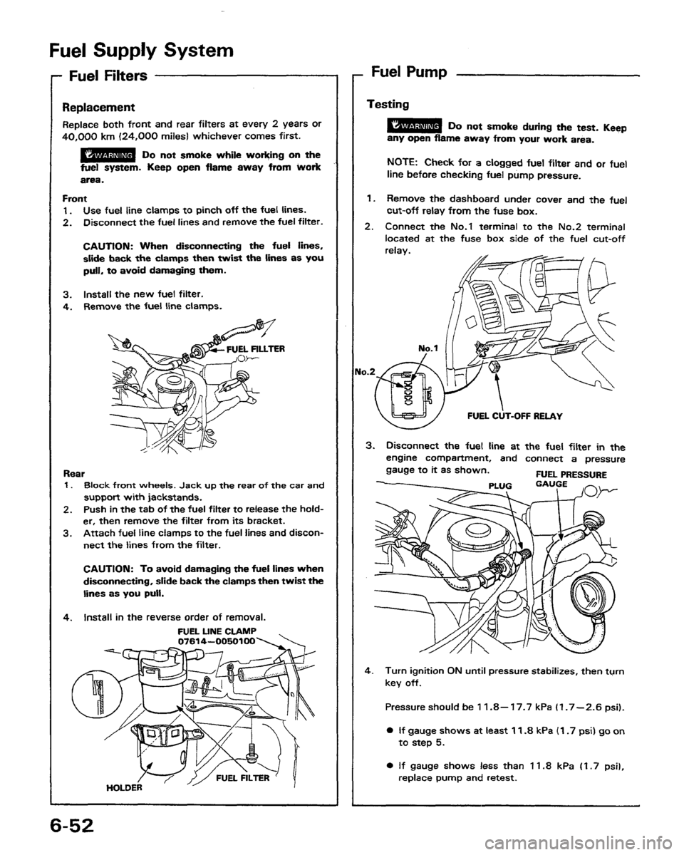 HONDA PRELUDE 1991  Service Repair Manual 