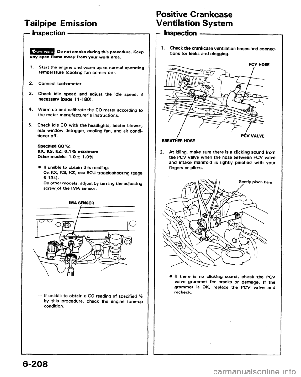 HONDA PRELUDE 1991  Service Repair Manual 