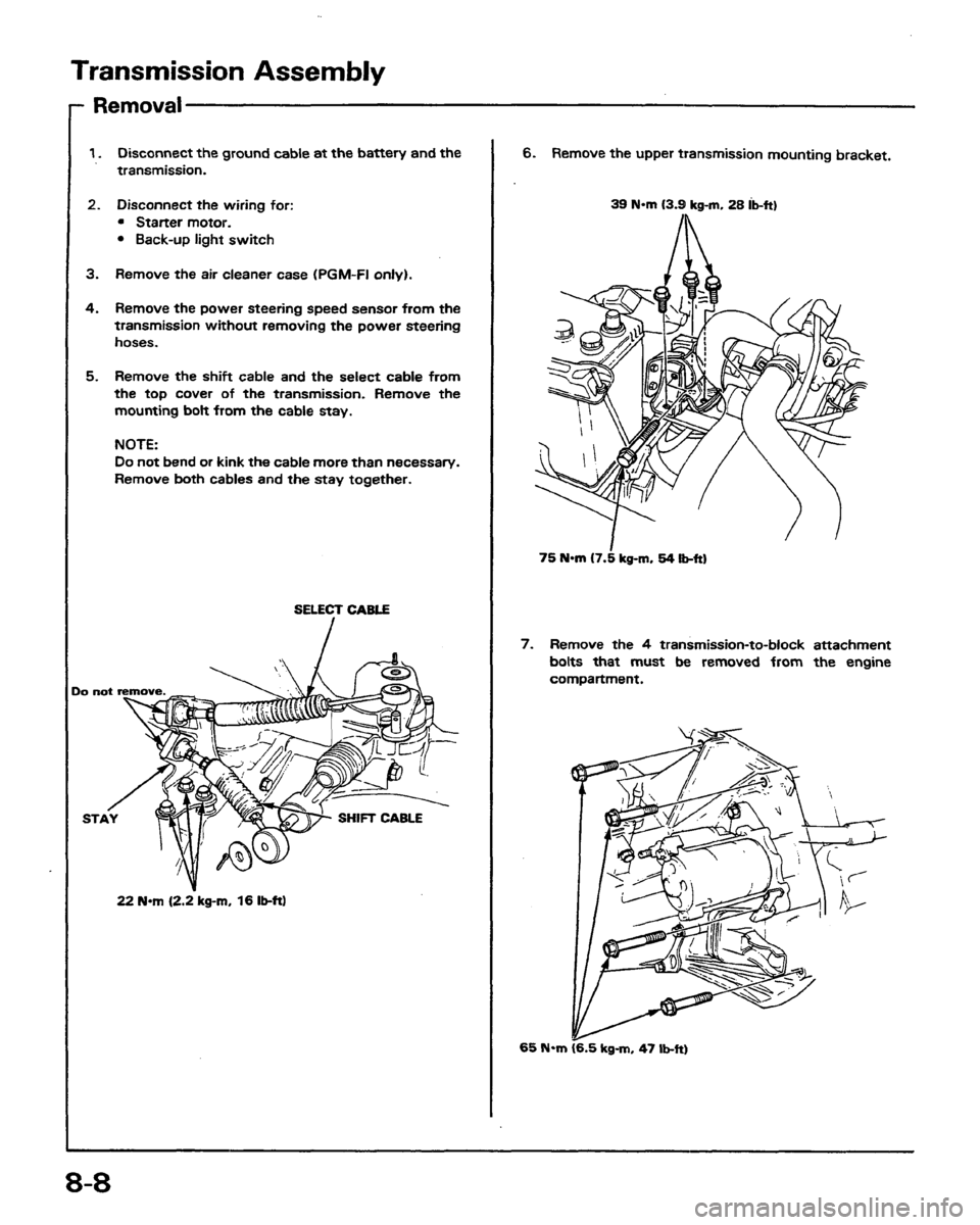 HONDA PRELUDE 1991  Service Repair Manual 