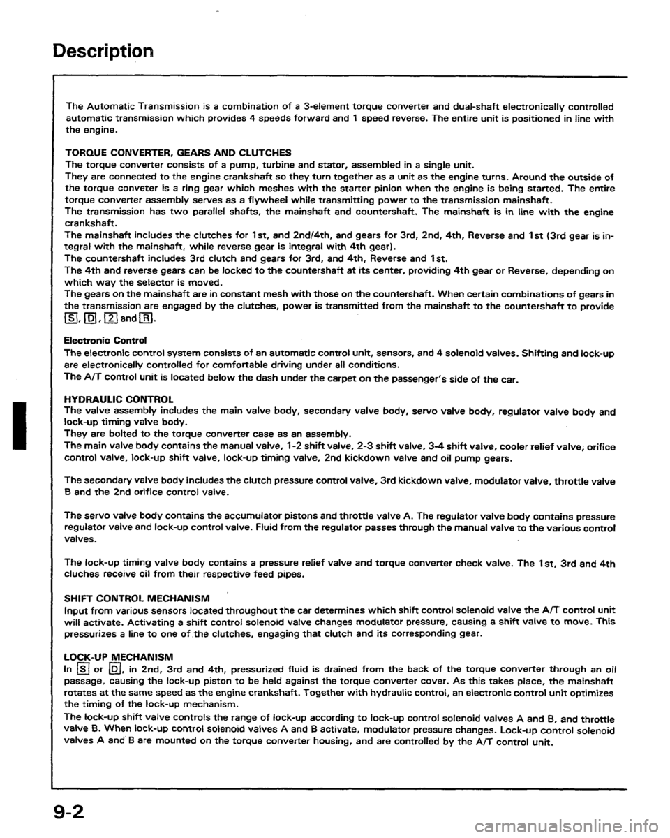HONDA PRELUDE 1991  Service Repair Manual 
