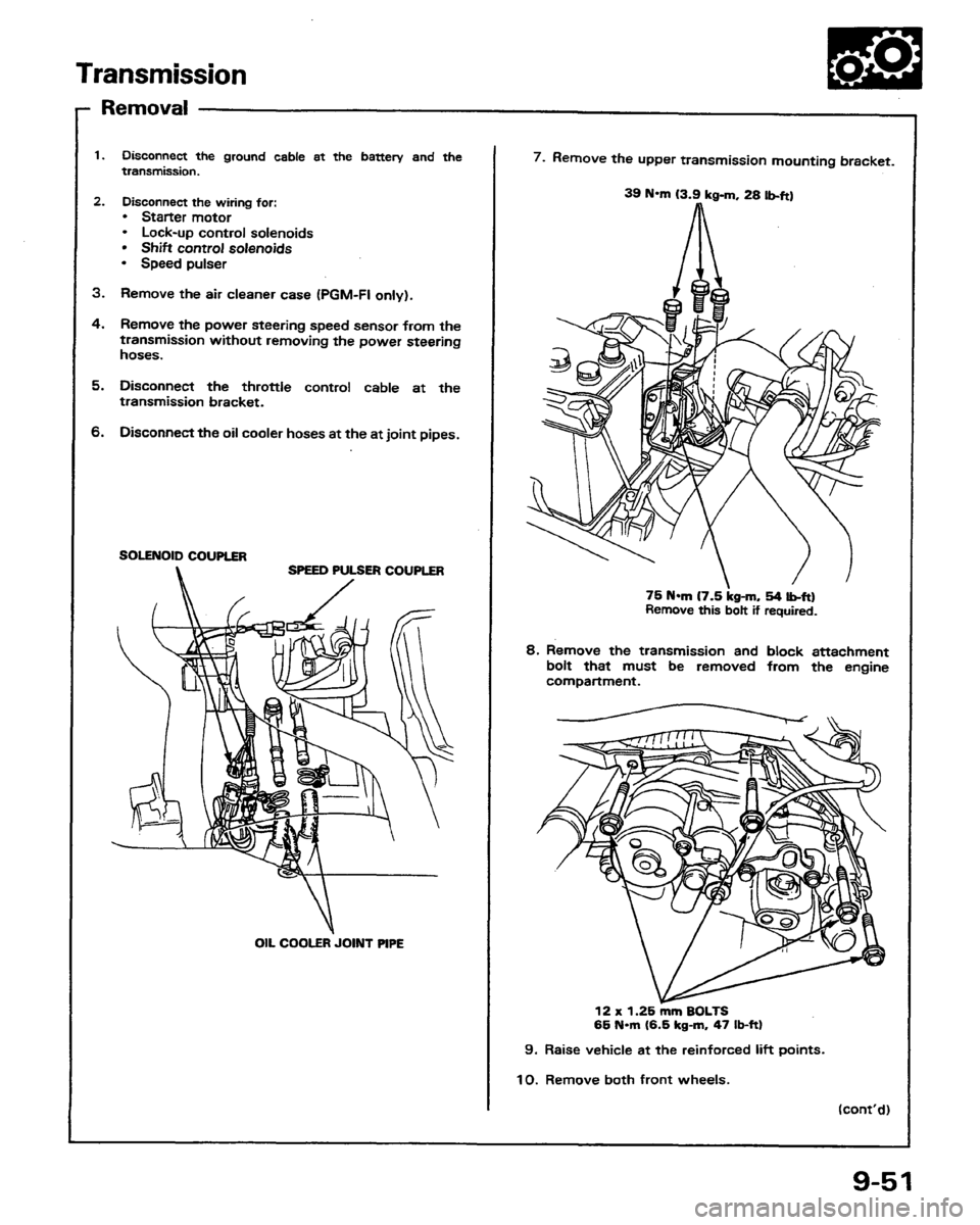 HONDA PRELUDE 1991  Service Repair Manual 