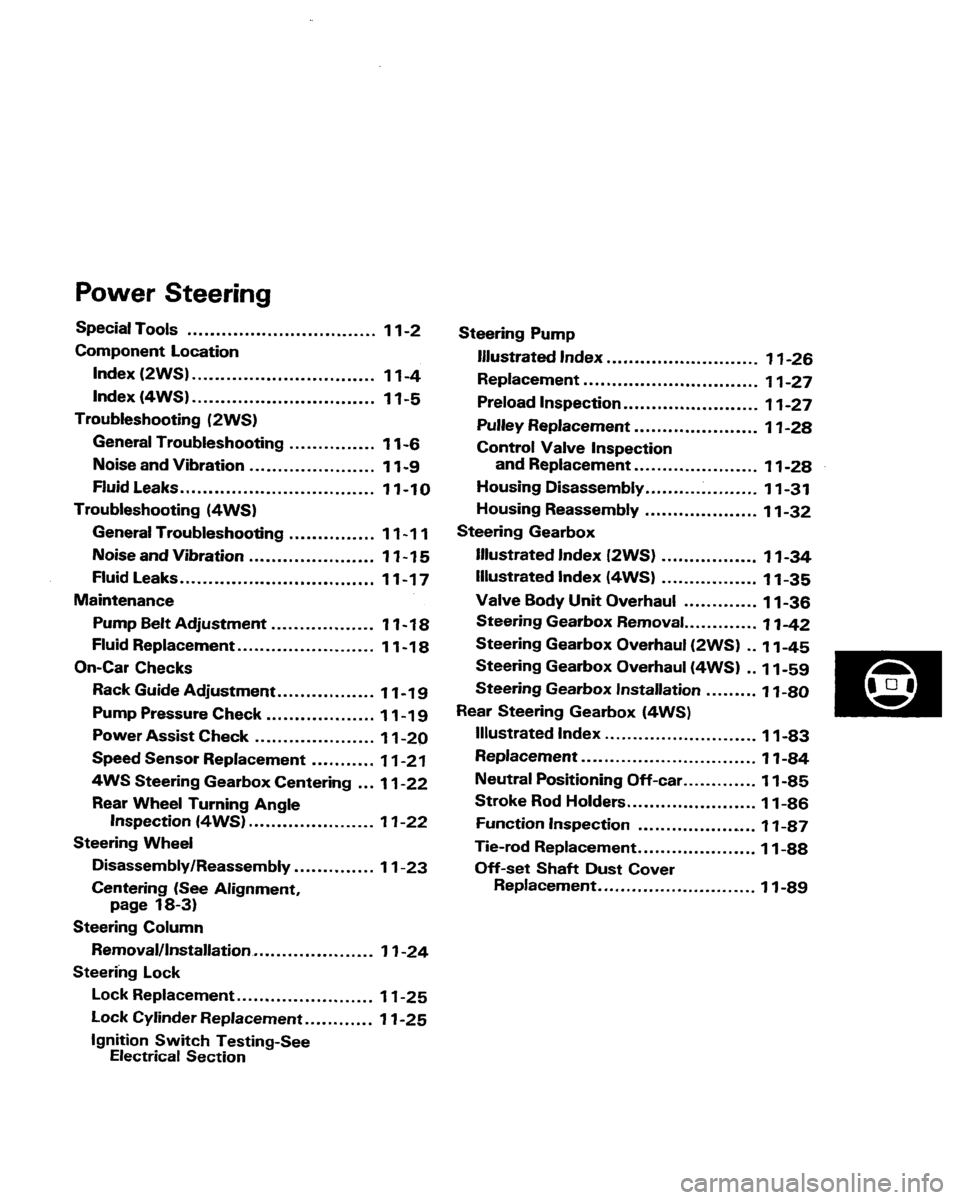 HONDA PRELUDE 1991  Service Repair Manual 