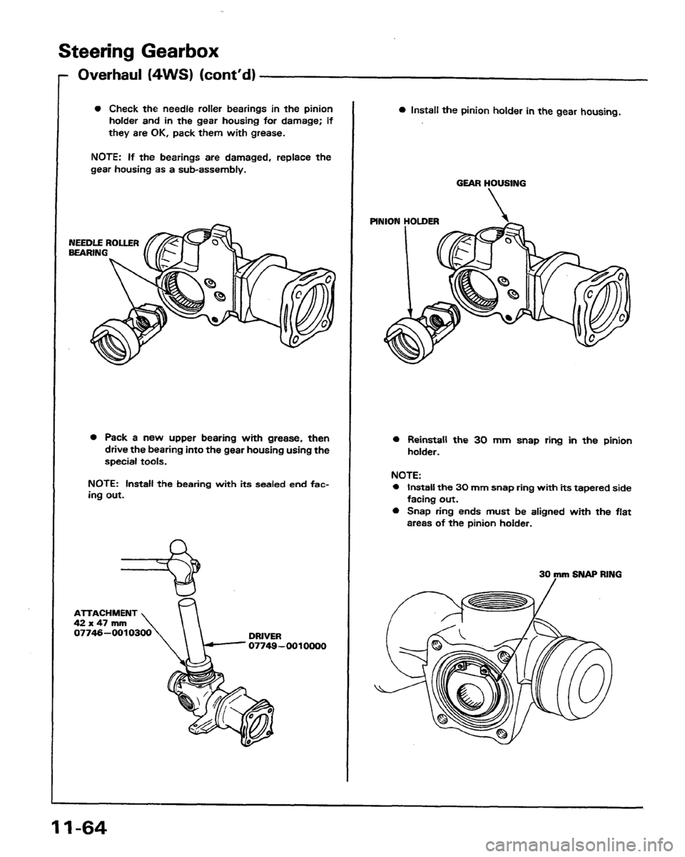 HONDA PRELUDE 1991  Service Repair Manual 