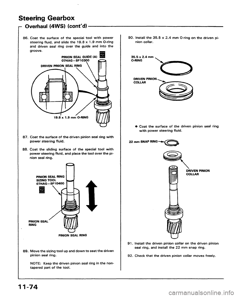 HONDA PRELUDE 1991  Service Repair Manual 