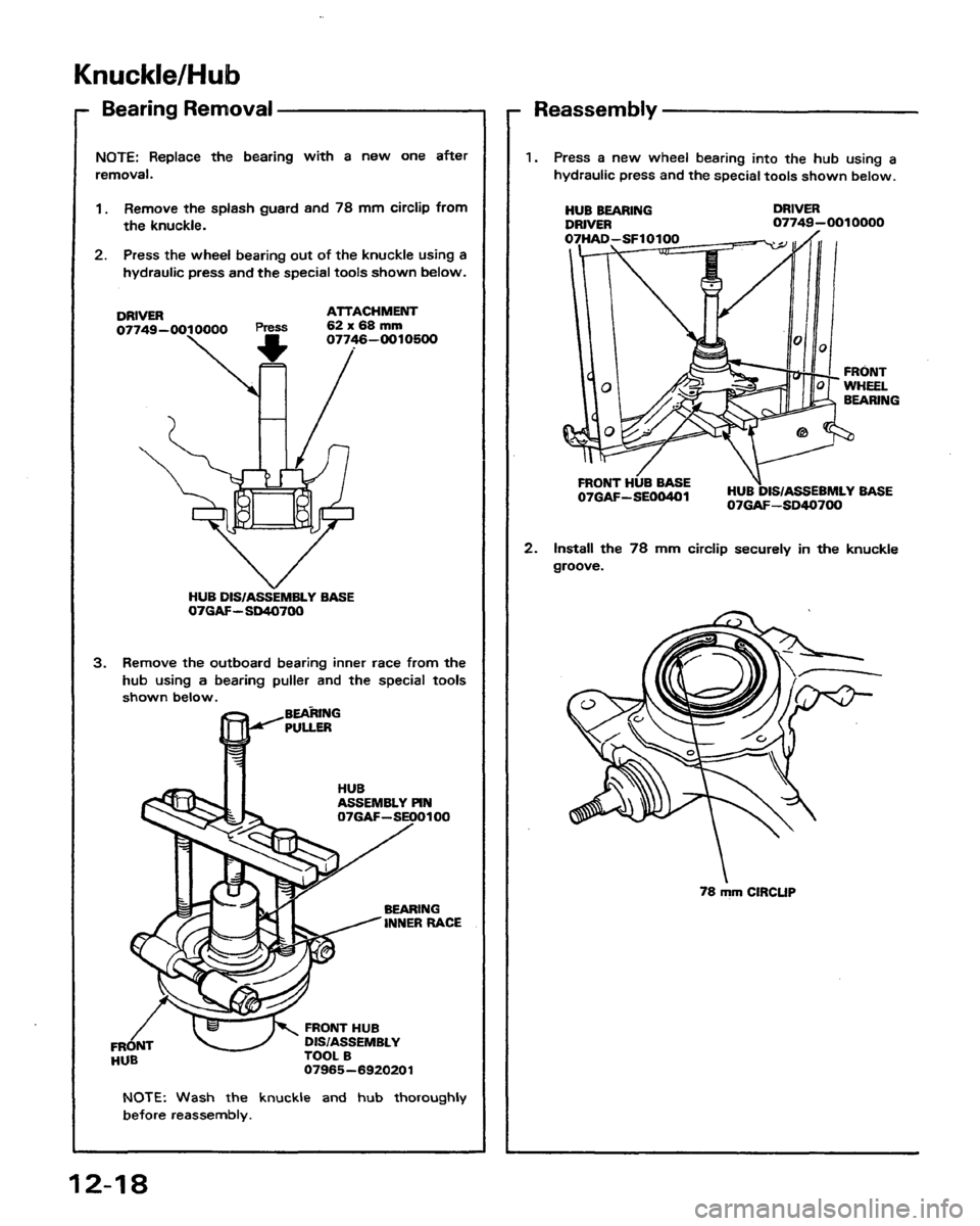 HONDA PRELUDE 1991  Service Repair Manual 
