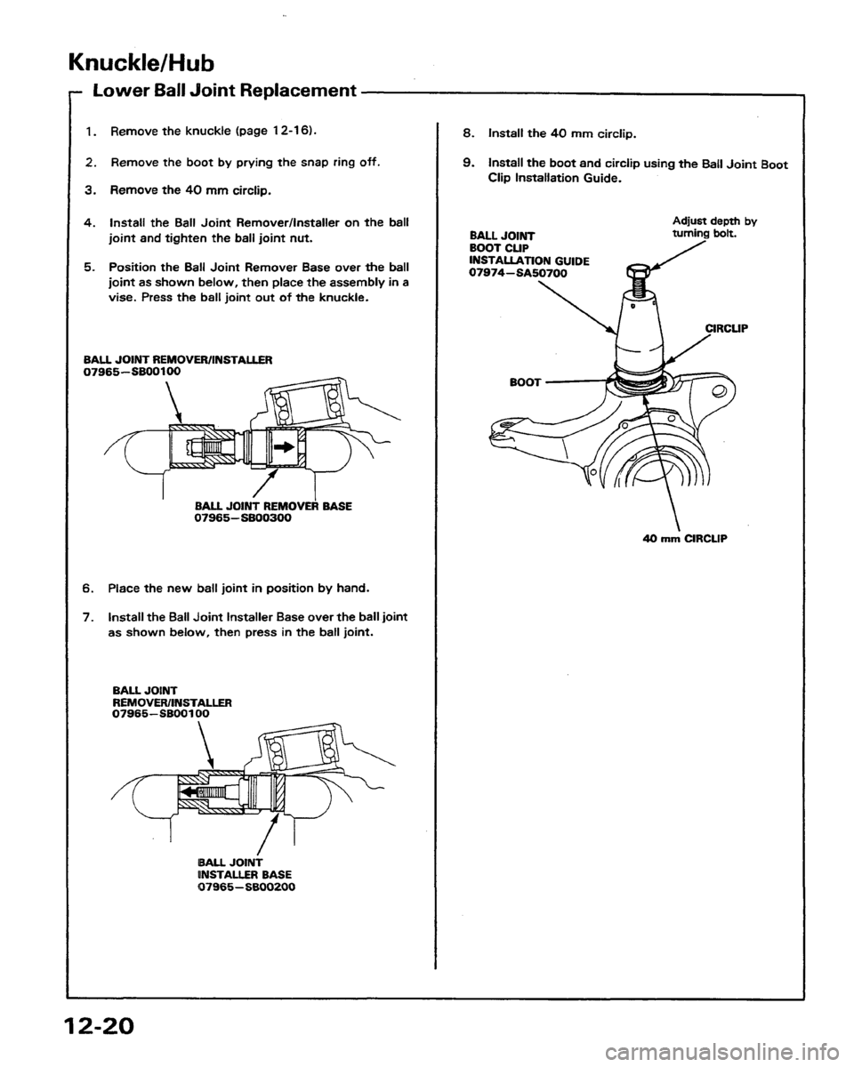 HONDA PRELUDE 1991  Service Repair Manual 