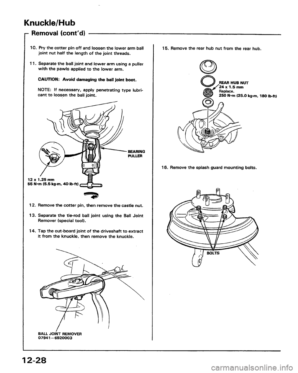 HONDA PRELUDE 1991  Service Repair Manual 