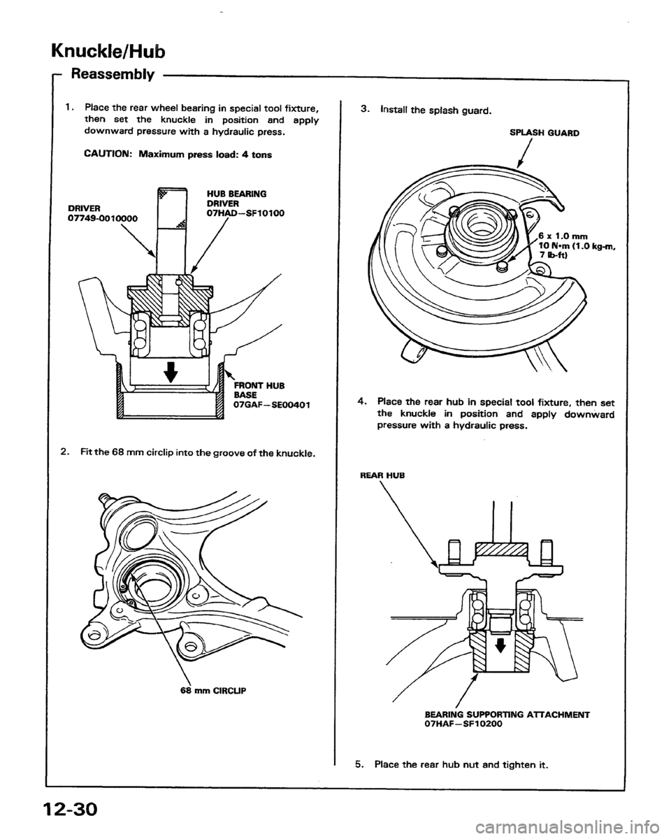 HONDA PRELUDE 1991  Service Repair Manual 