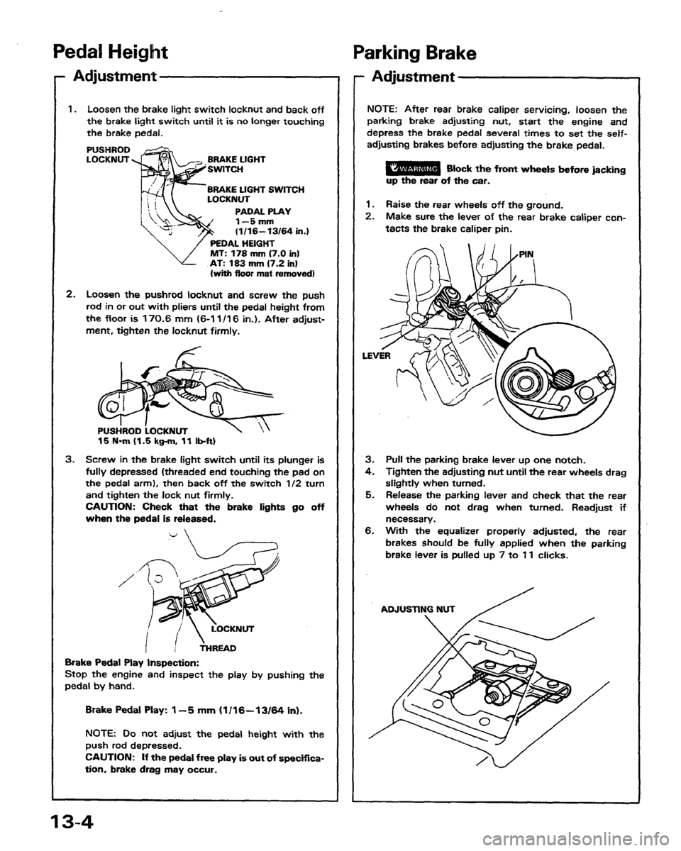 HONDA PRELUDE 1991  Service Repair Manual 