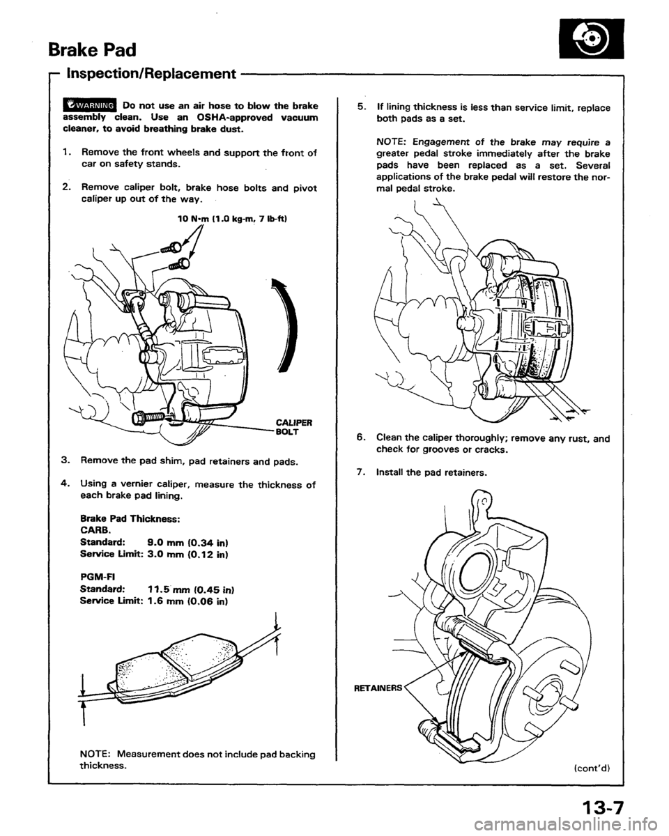 HONDA PRELUDE 1991  Service Repair Manual 