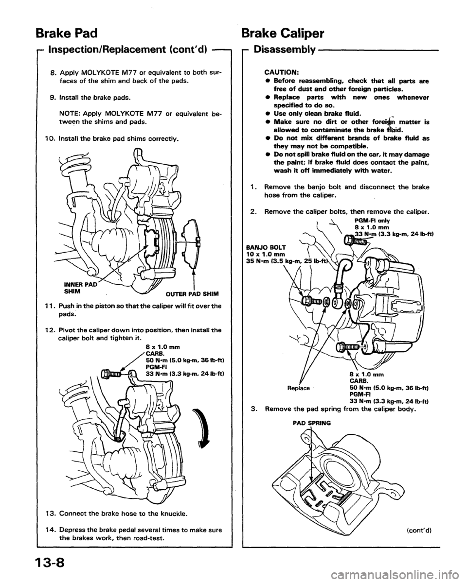 HONDA PRELUDE 1991  Service Repair Manual 