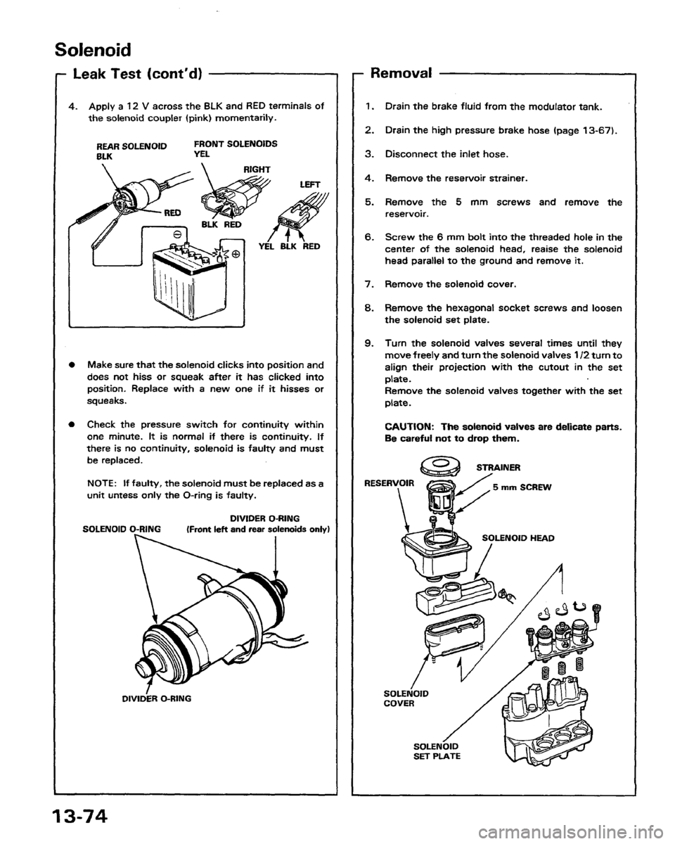 HONDA PRELUDE 1991  Service Repair Manual 