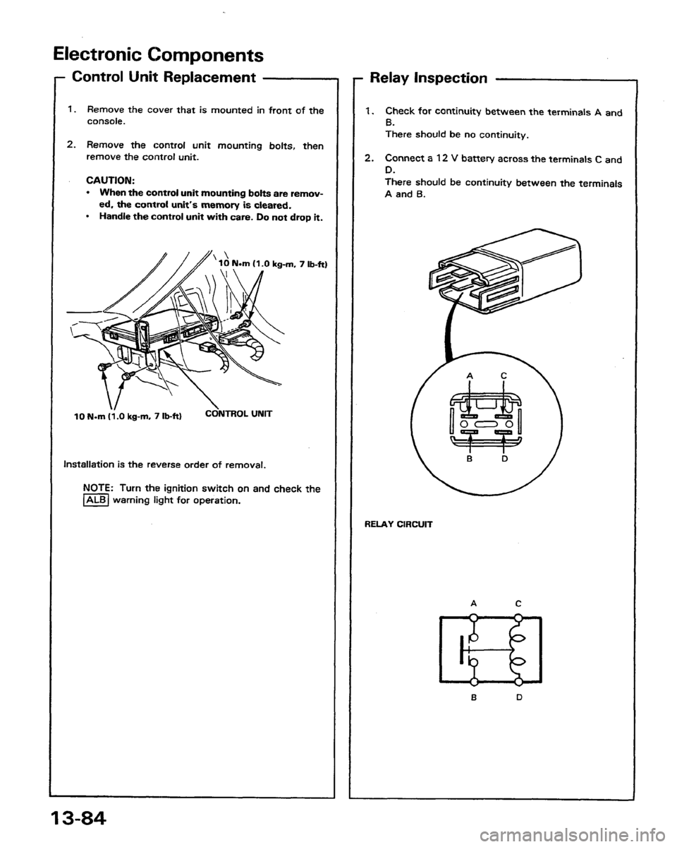 HONDA PRELUDE 1991  Service Repair Manual 
