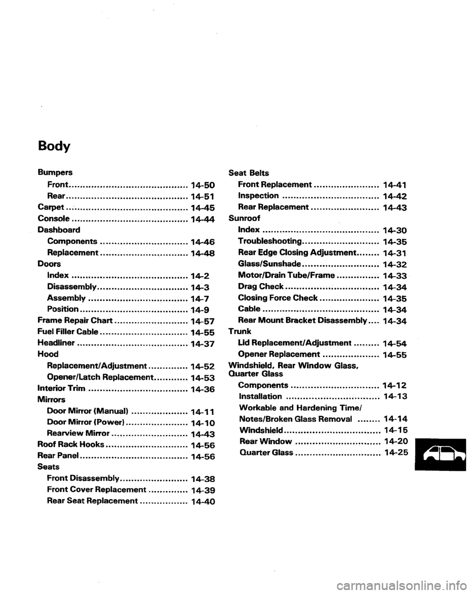 HONDA PRELUDE 1991  Service Repair Manual 