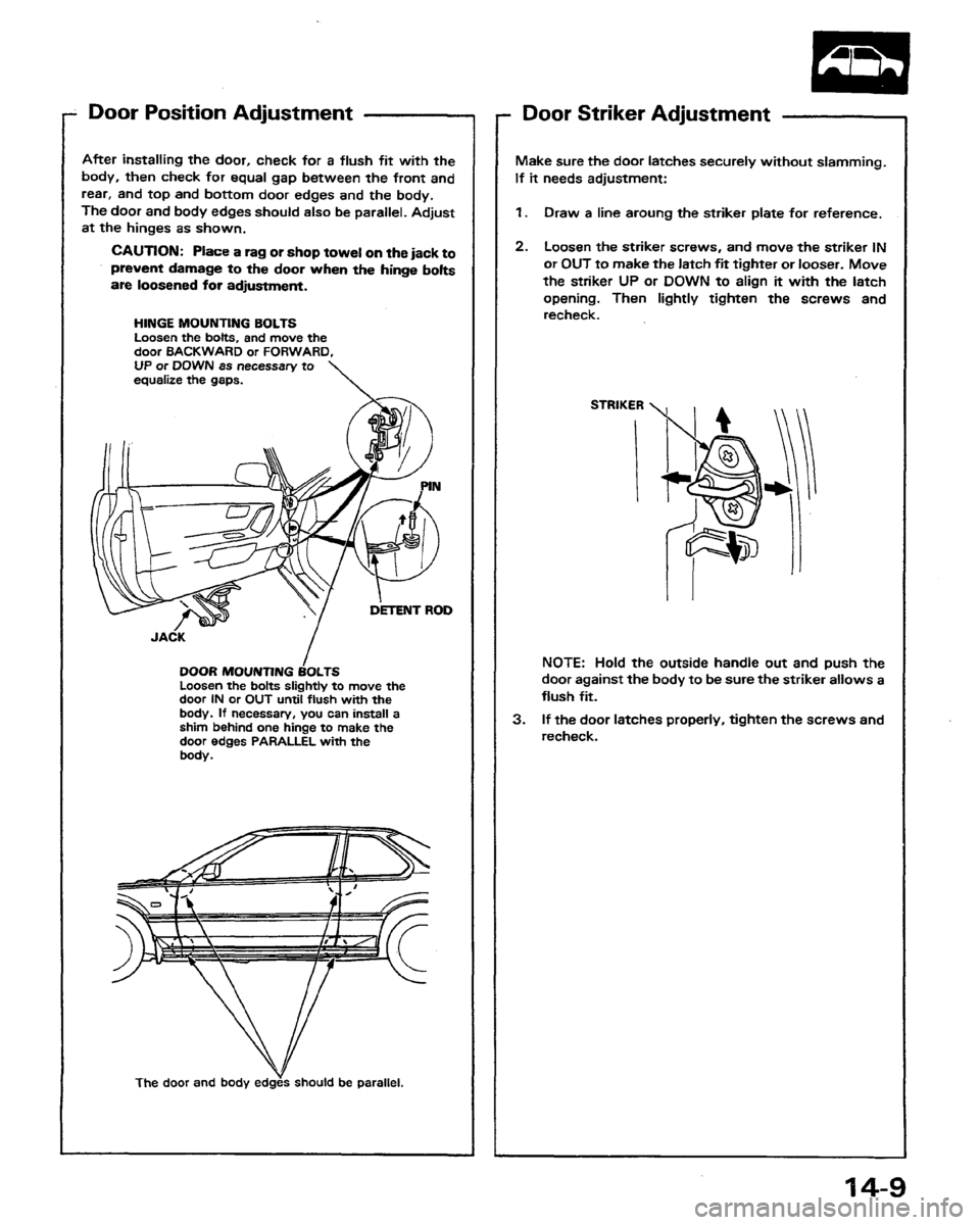 HONDA PRELUDE 1991  Service Repair Manual 