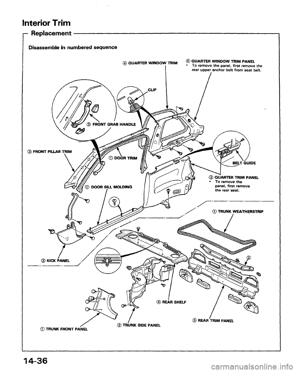 HONDA PRELUDE 1991  Service Repair Manual 