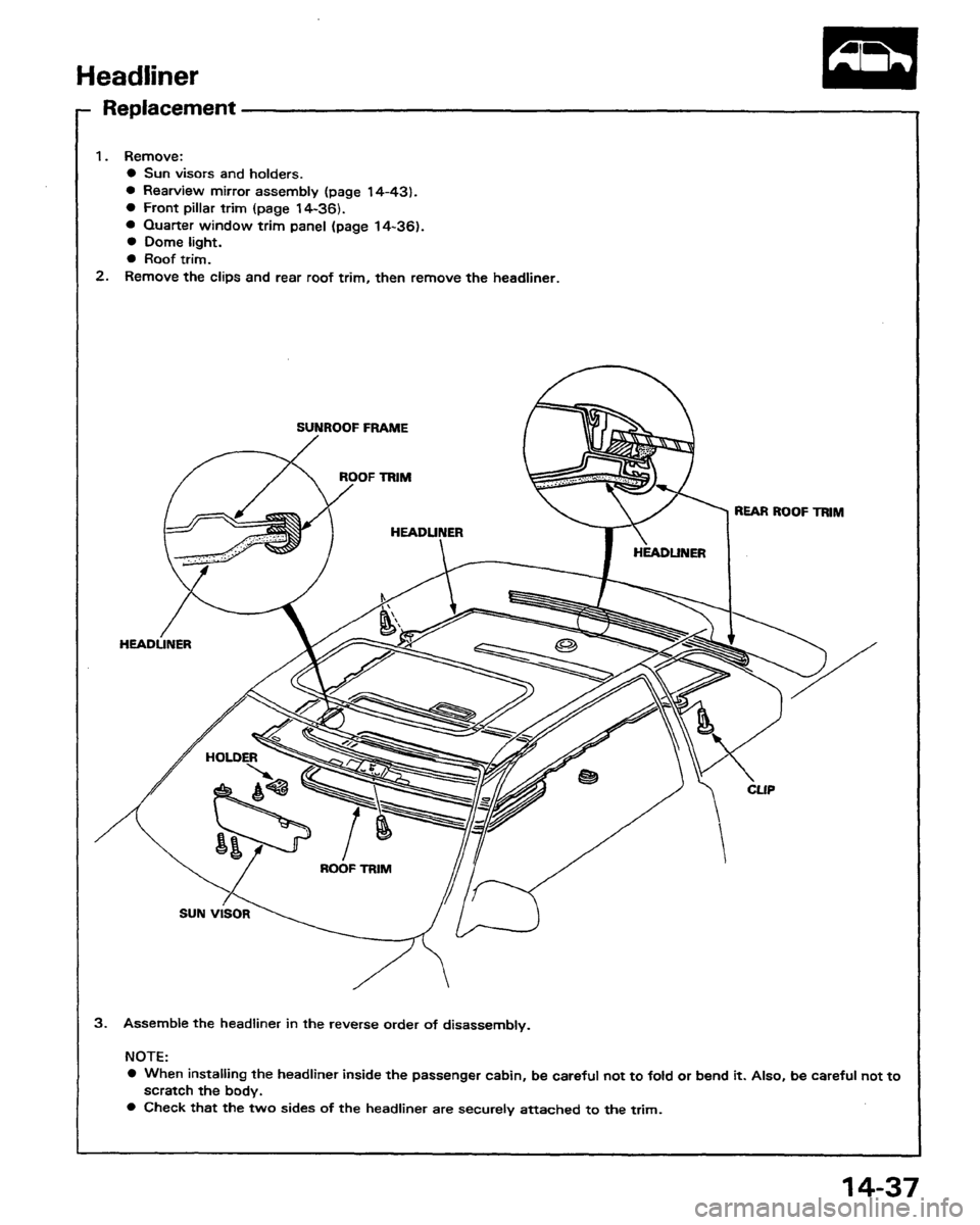 HONDA PRELUDE 1991  Service Repair Manual 