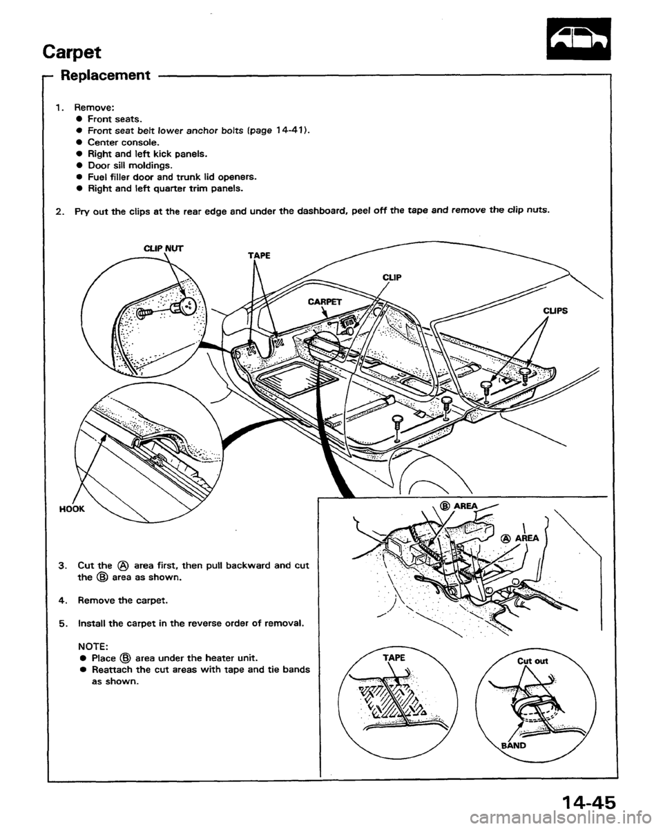 HONDA PRELUDE 1991  Service Repair Manual 