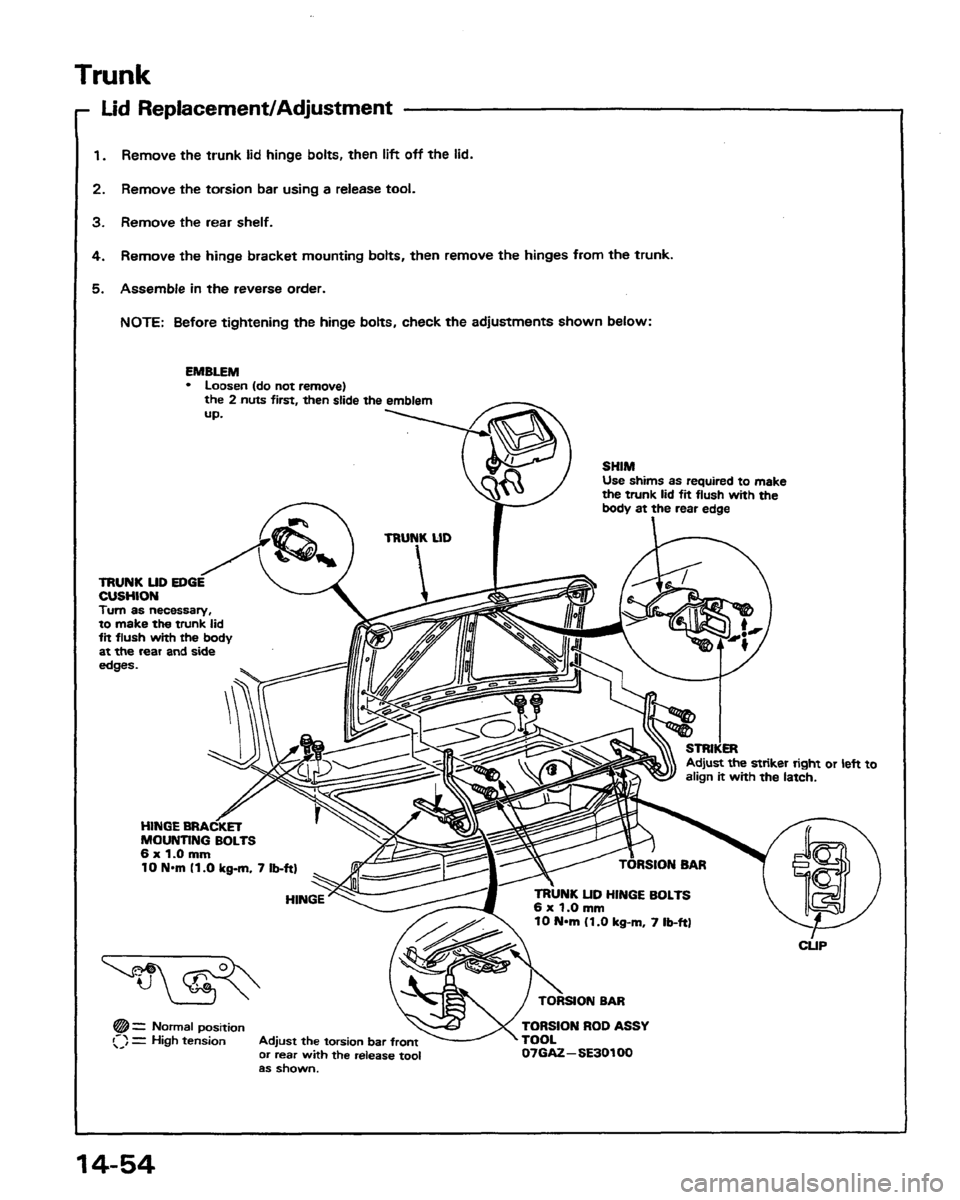 HONDA PRELUDE 1991  Service Repair Manual 