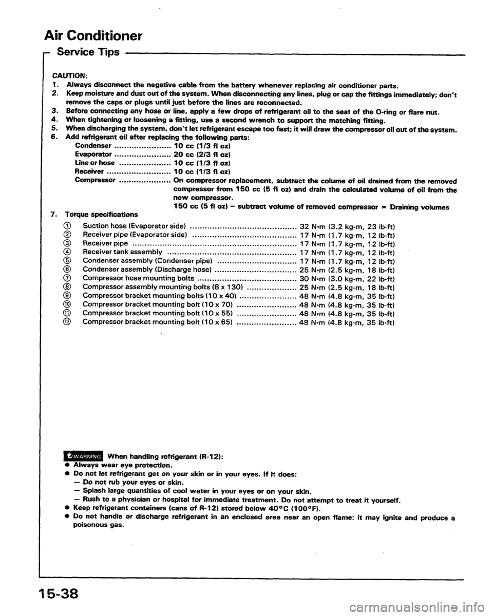 HONDA PRELUDE 1991  Service Repair Manual 