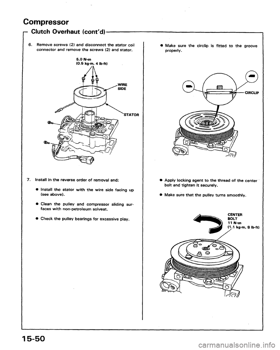 HONDA PRELUDE 1991  Service Repair Manual 