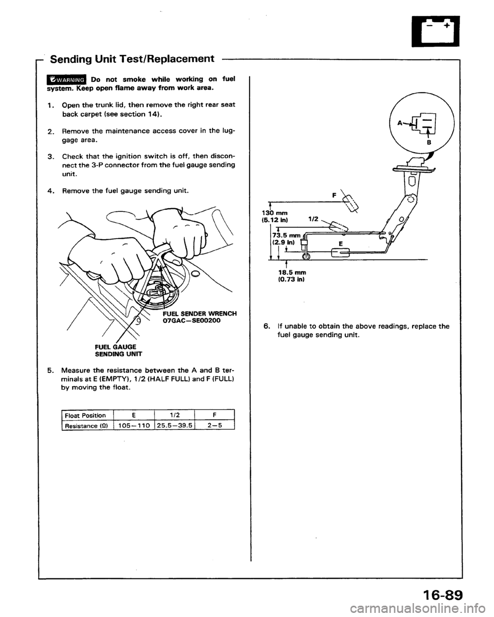 HONDA PRELUDE 1991  Service Repair Manual 