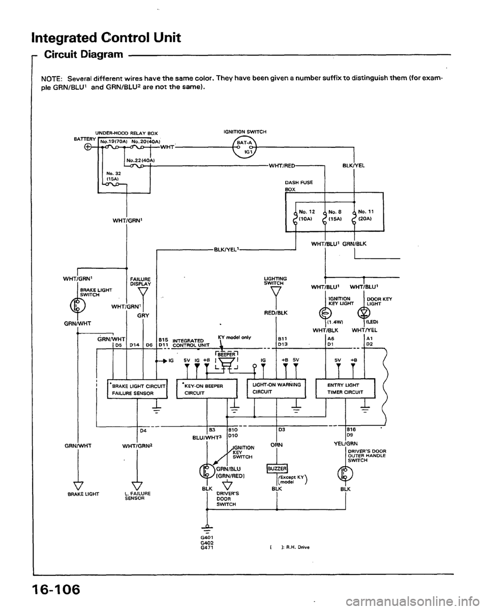 HONDA PRELUDE 1991  Service Repair Manual 