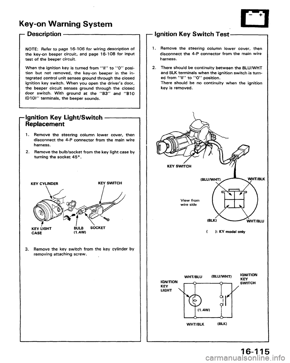 HONDA PRELUDE 1991  Service Repair Manual 