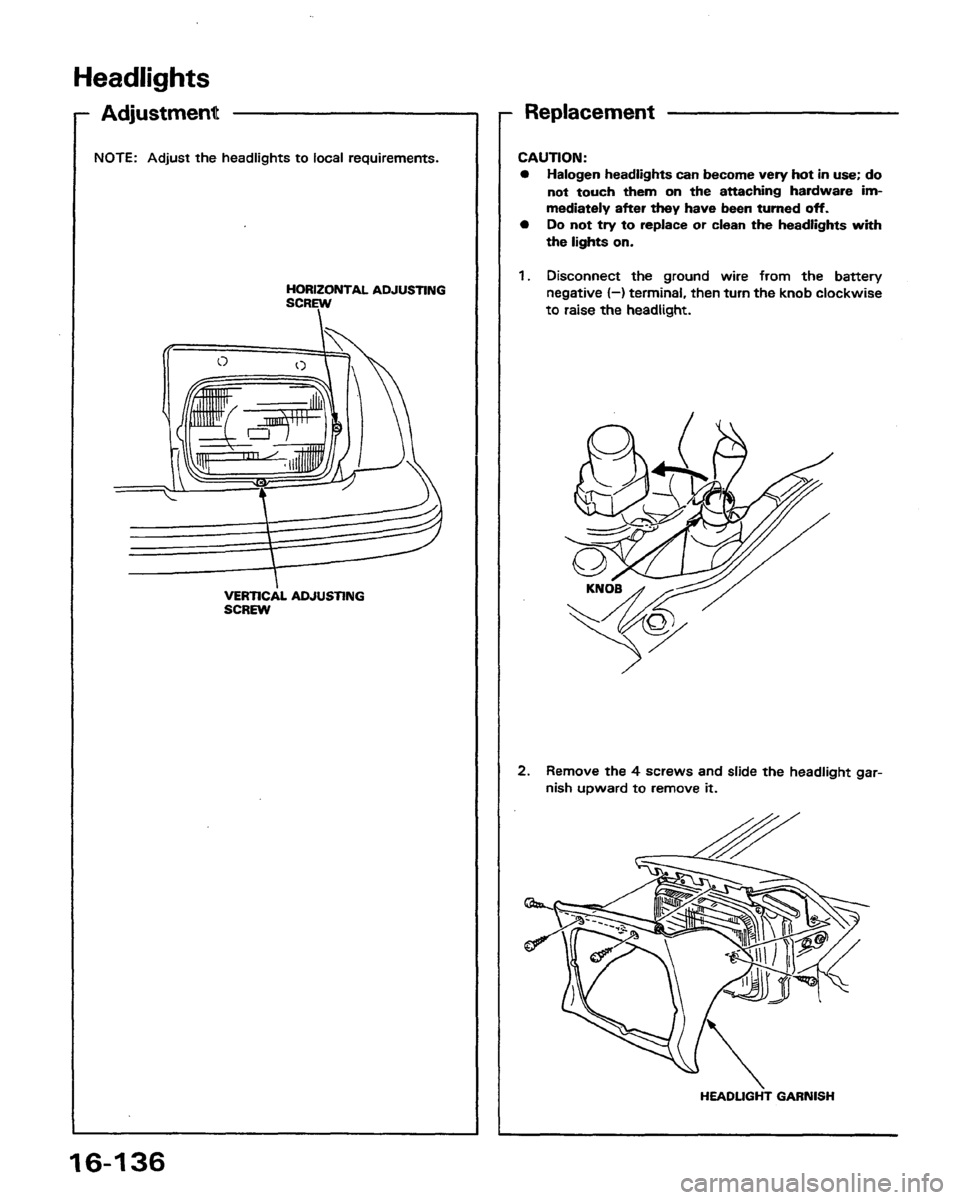 HONDA PRELUDE 1991  Service Repair Manual 