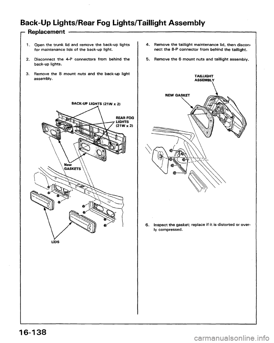 HONDA PRELUDE 1991  Service Repair Manual 