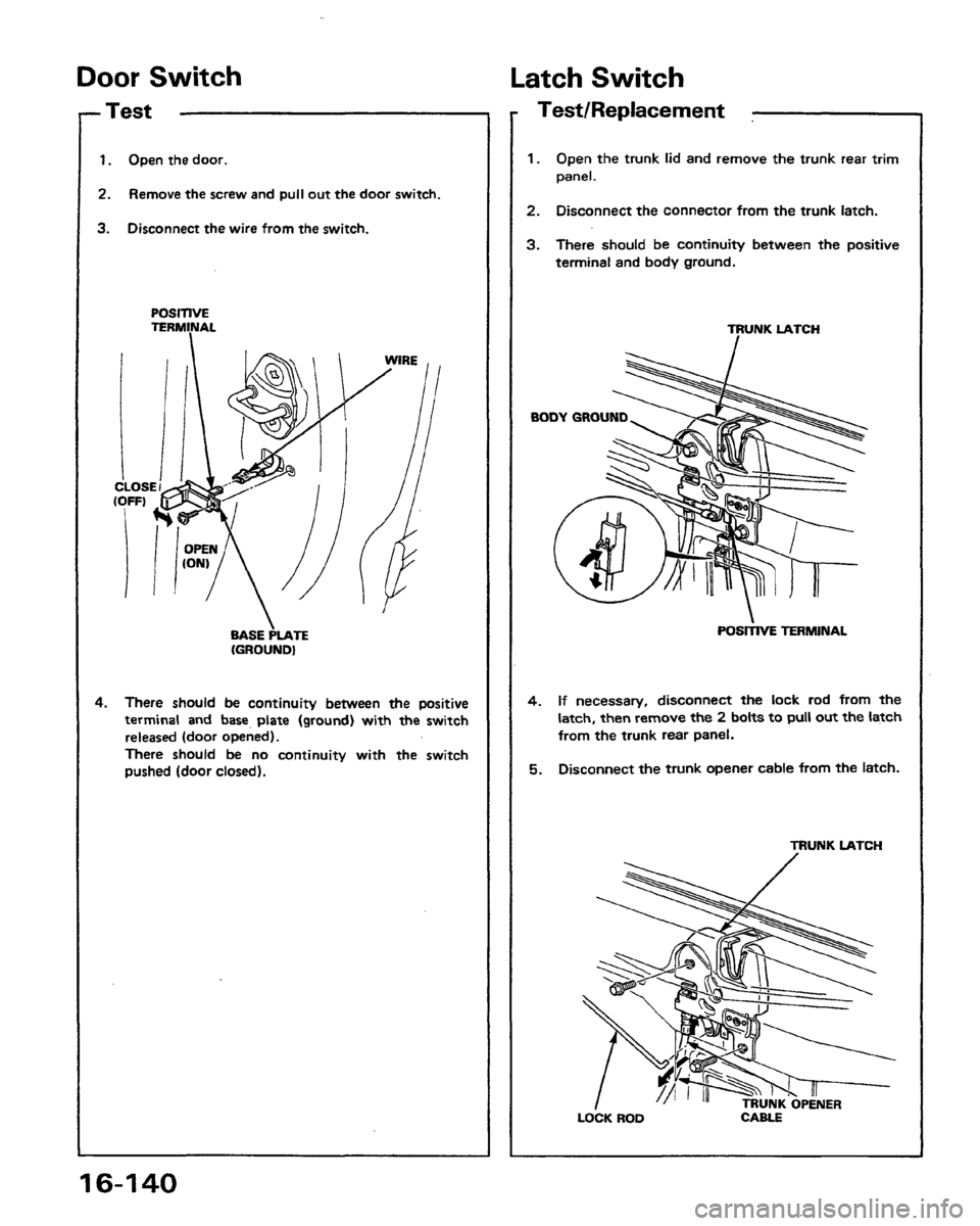 HONDA PRELUDE 1991  Service Repair Manual 