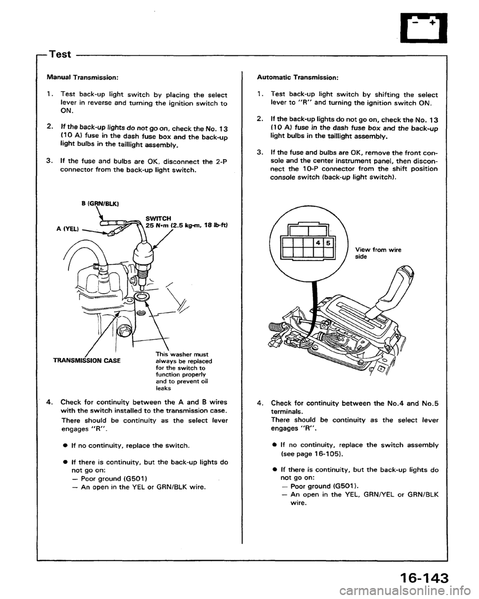 HONDA PRELUDE 1991  Service Repair Manual 