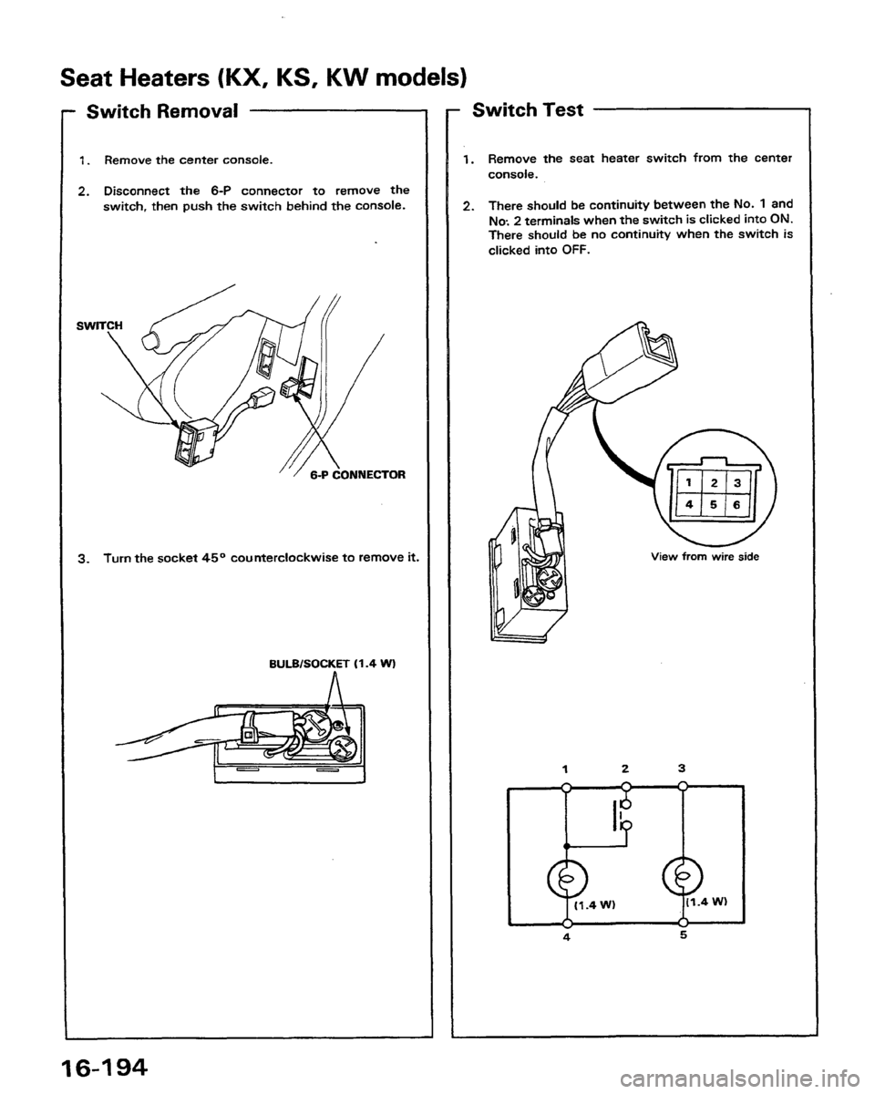 HONDA PRELUDE 1991  Service Repair Manual 