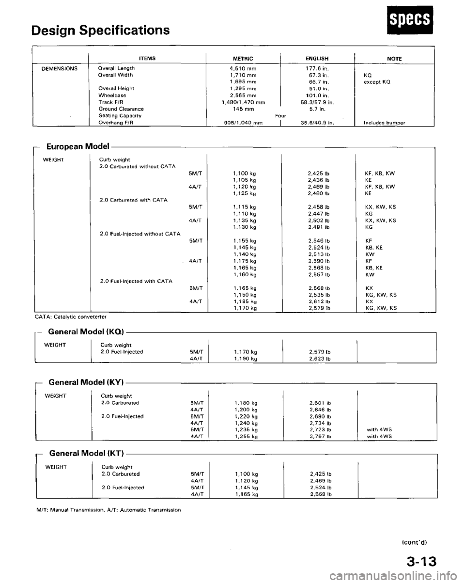 HONDA PRELUDE 1984  Service Repair Manual 