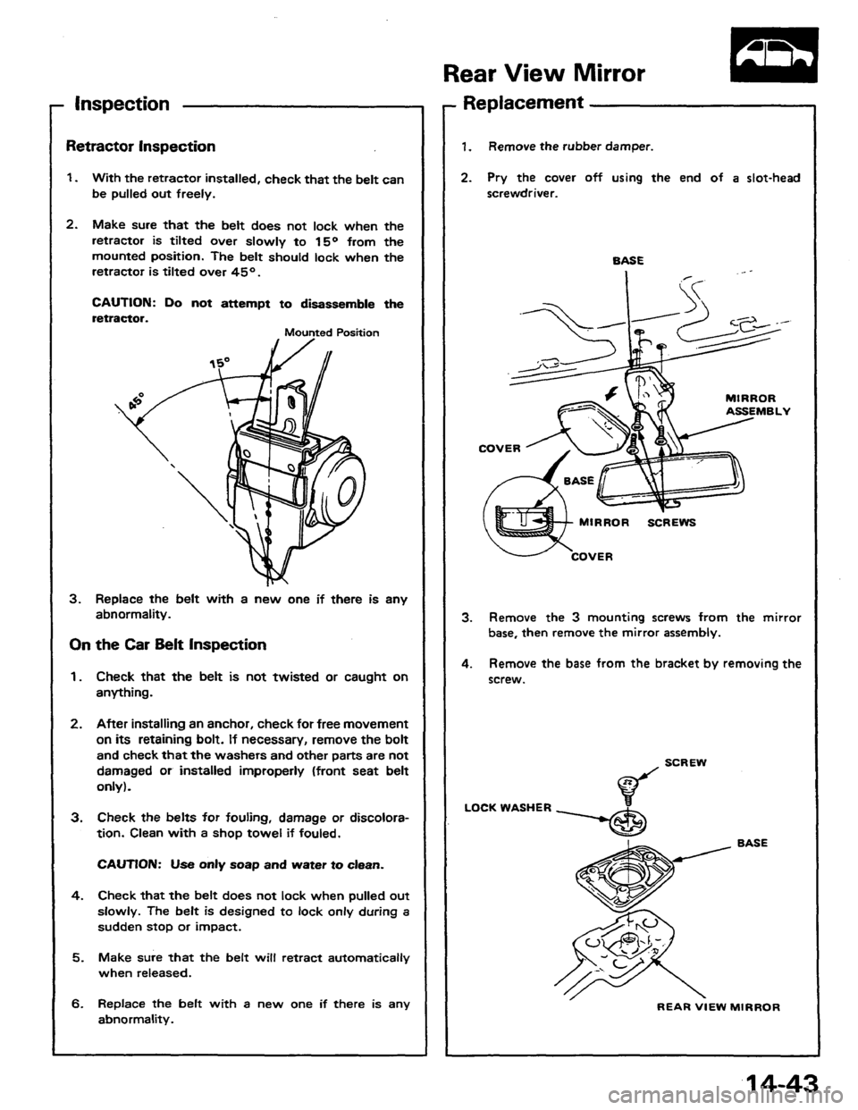 HONDA PRELUDE 1984  Service Repair Manual 
