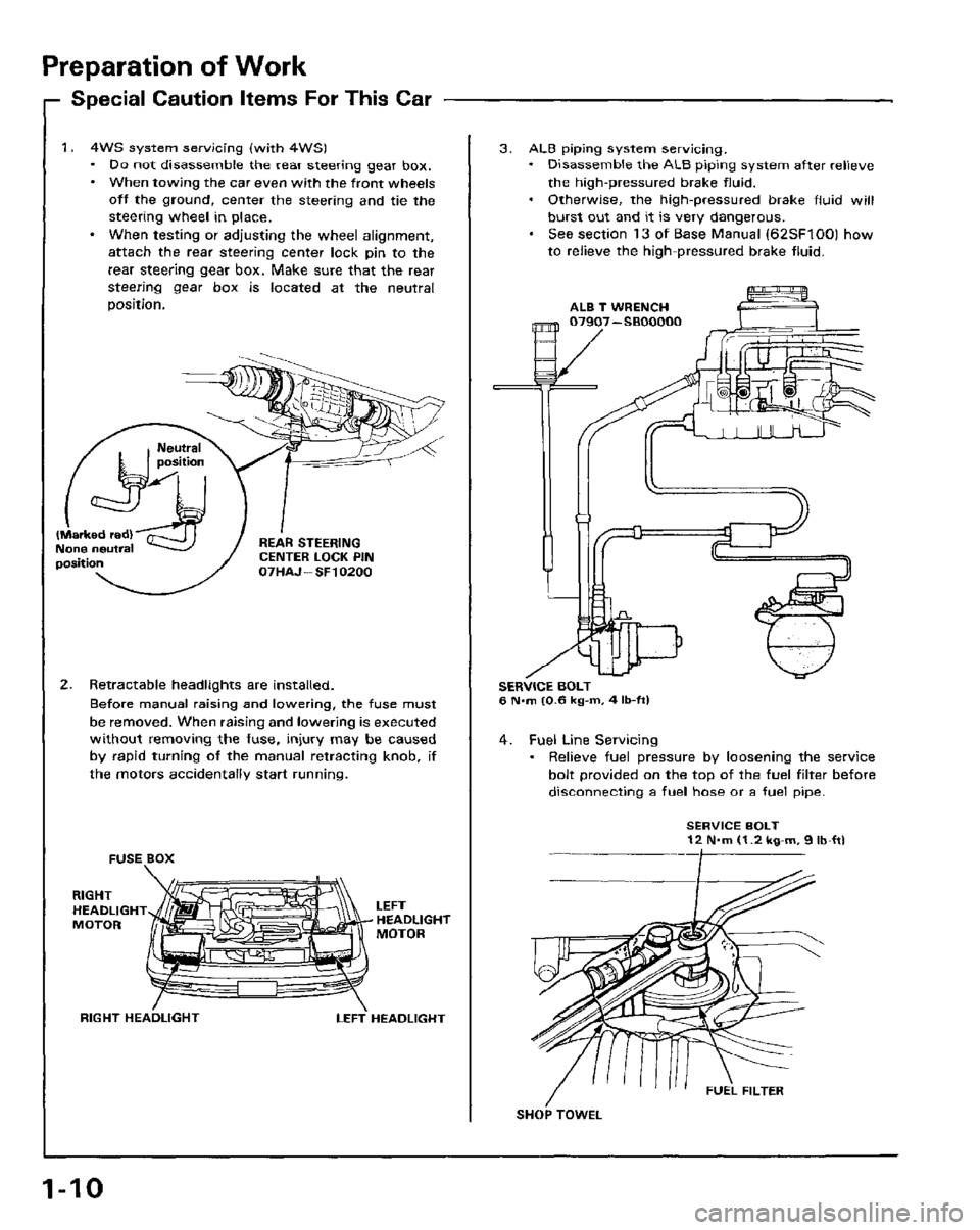 HONDA PRELUDE 1984  Service Repair Manual 