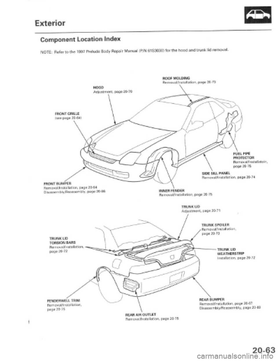 HONDA PRELUDE 1997  Service Repair Manual 
