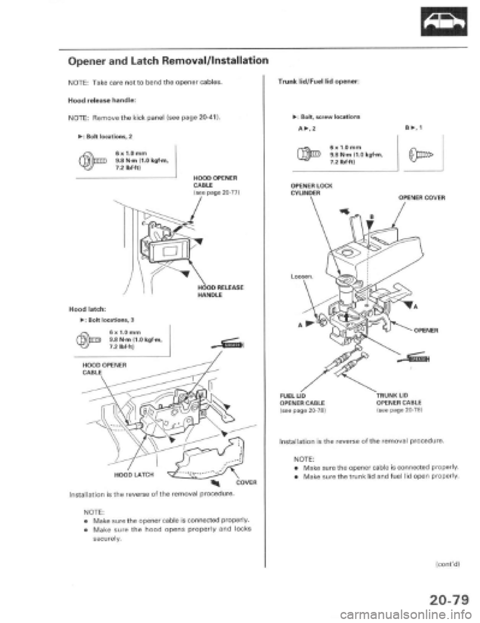 HONDA PRELUDE 1997  Service Repair Manual 