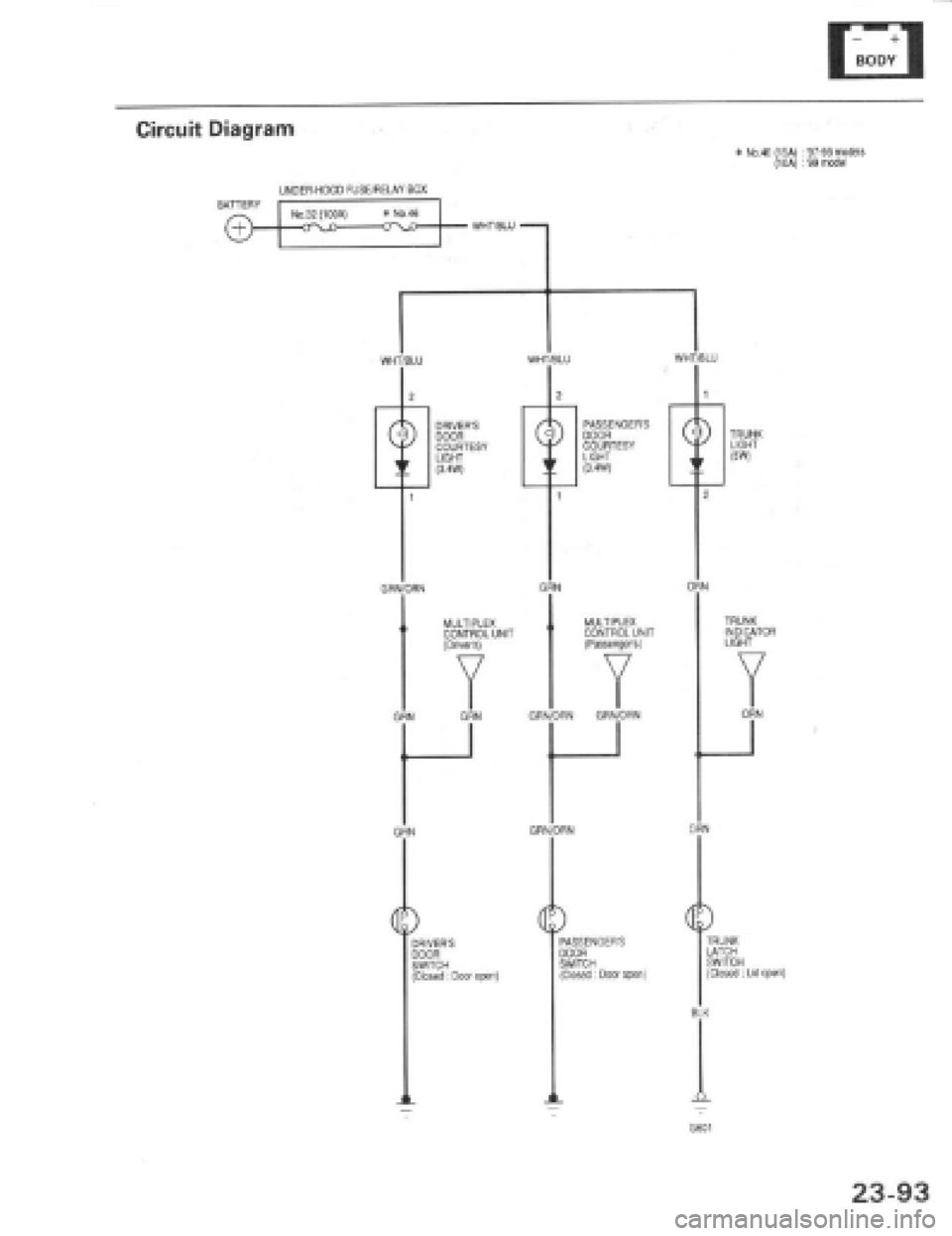 HONDA PRELUDE 1997  Service Repair Manual 