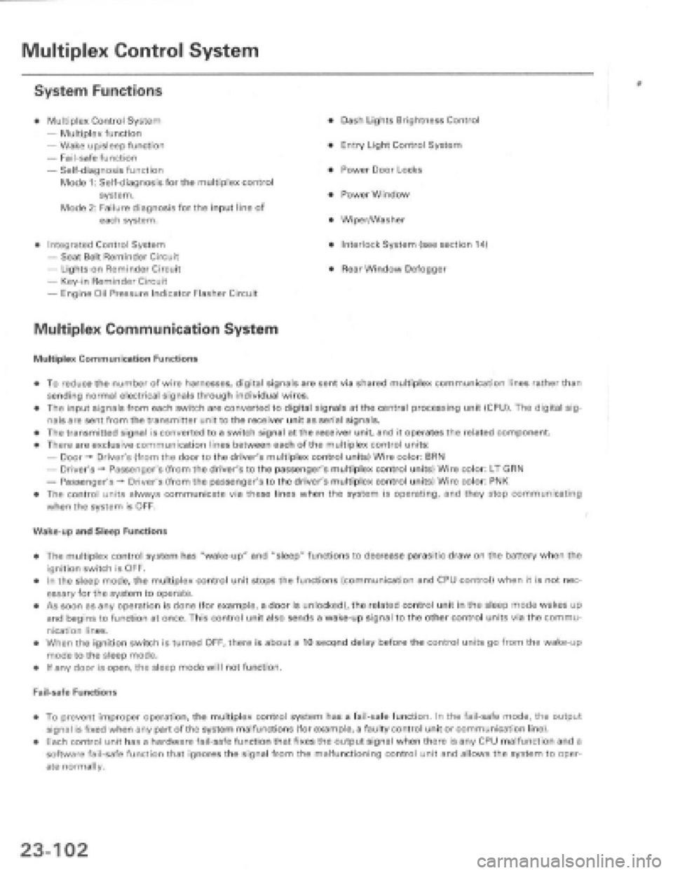 HONDA PRELUDE 1997  Service Repair Manual 