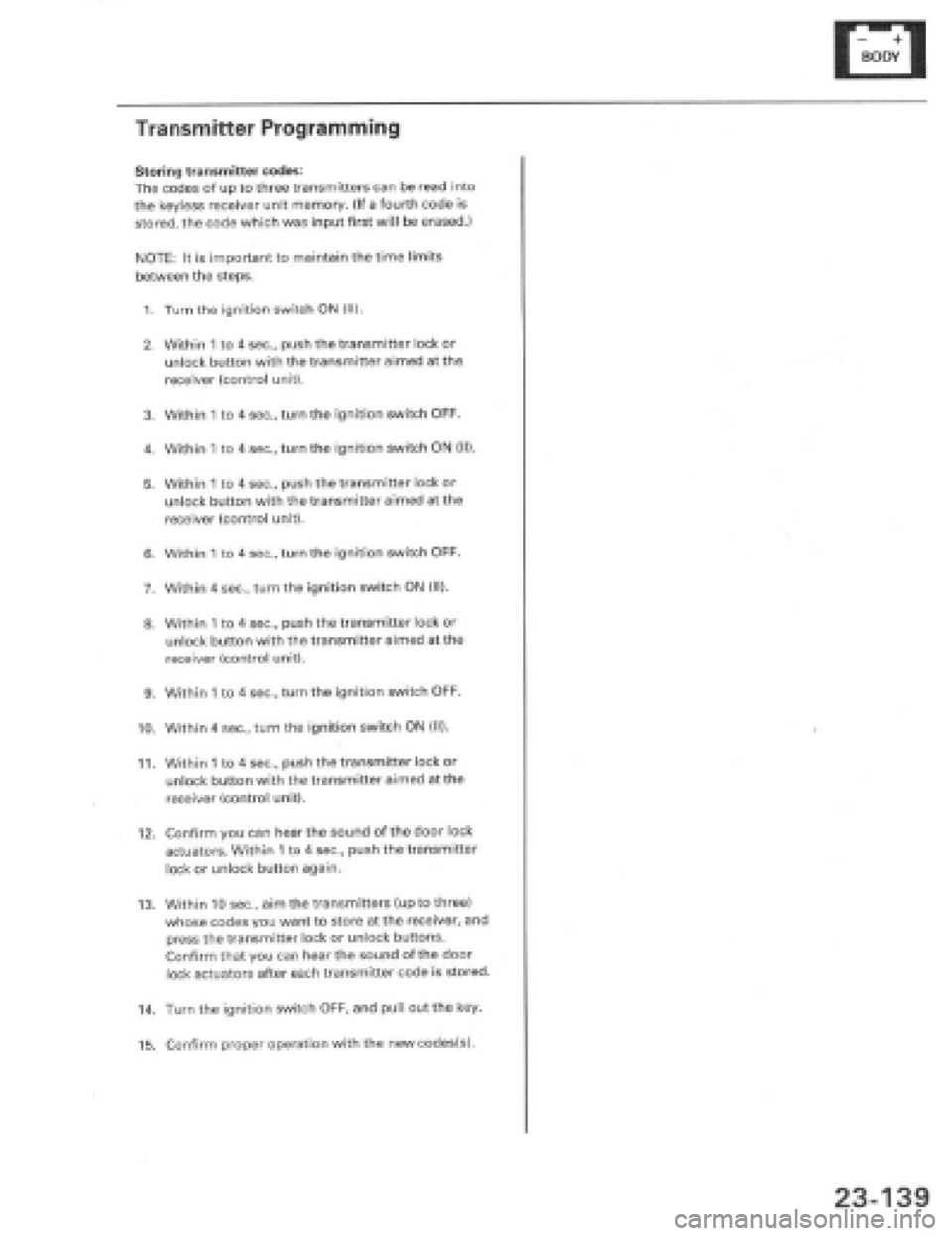 HONDA PRELUDE 1997  Service Repair Manual 