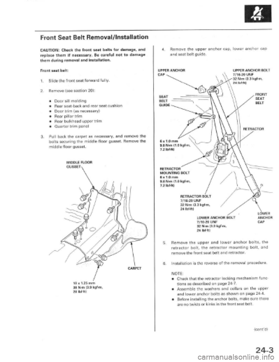 HONDA PRELUDE 1997  Service Repair Manual 