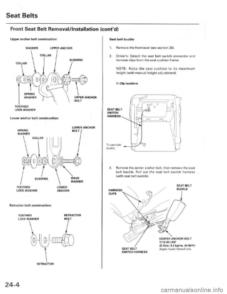 HONDA PRELUDE 1997  Service Repair Manual 