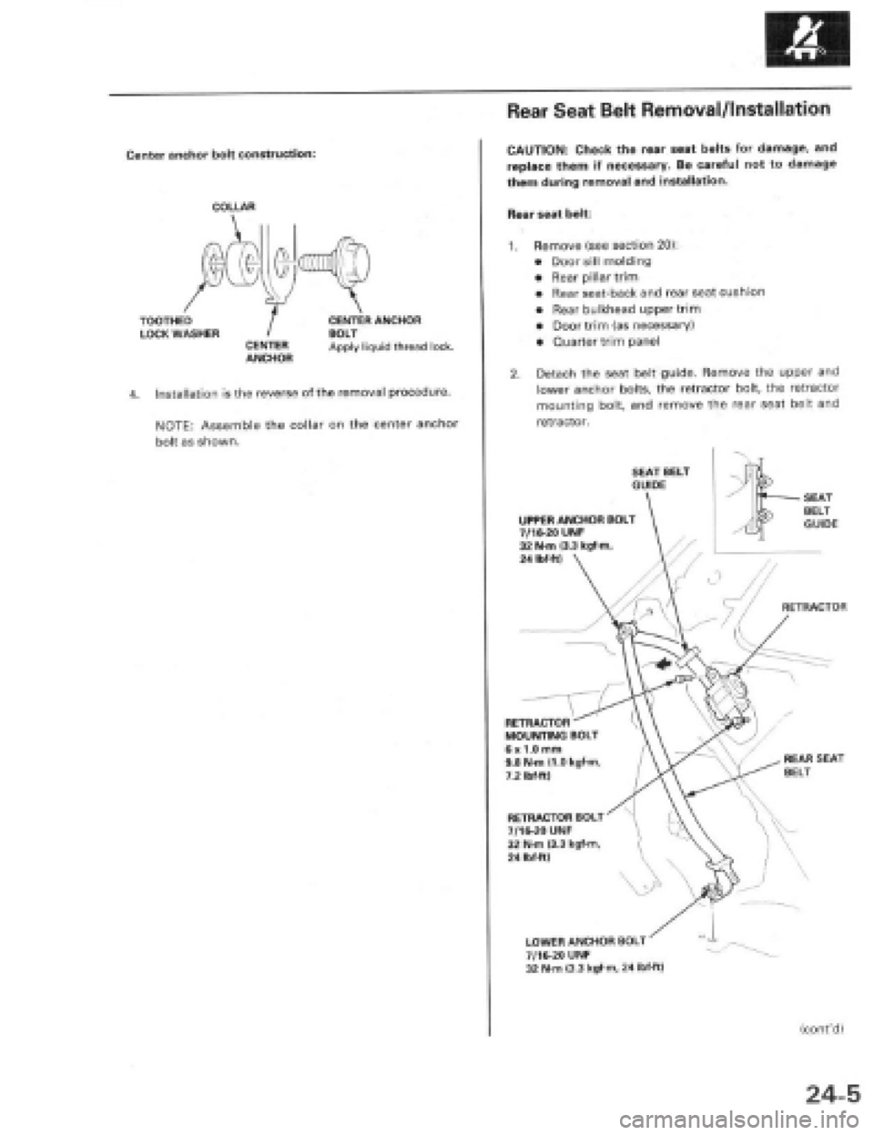 HONDA PRELUDE 1997  Service Repair Manual 
