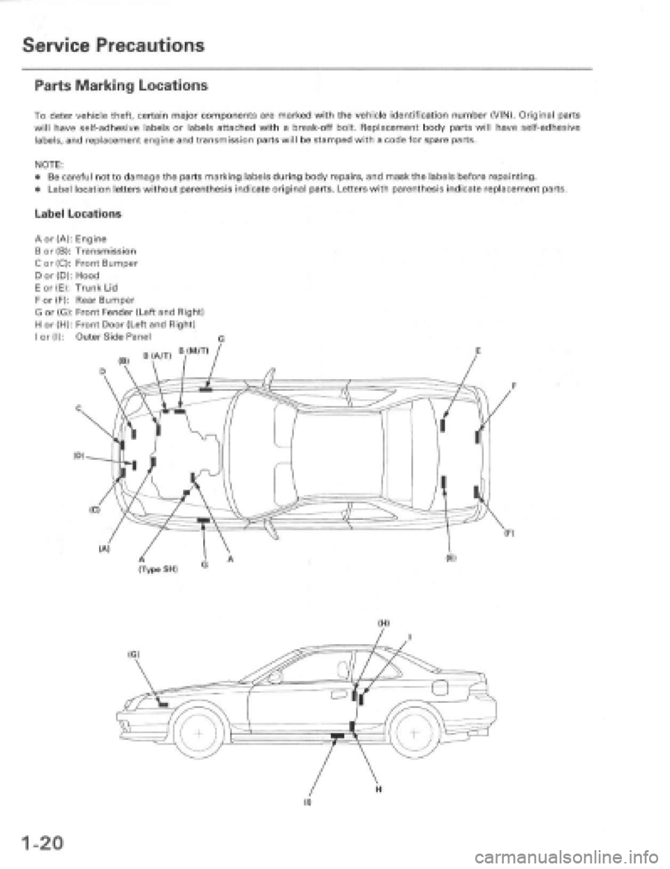 HONDA PRELUDE 1997  Service Repair Manual 