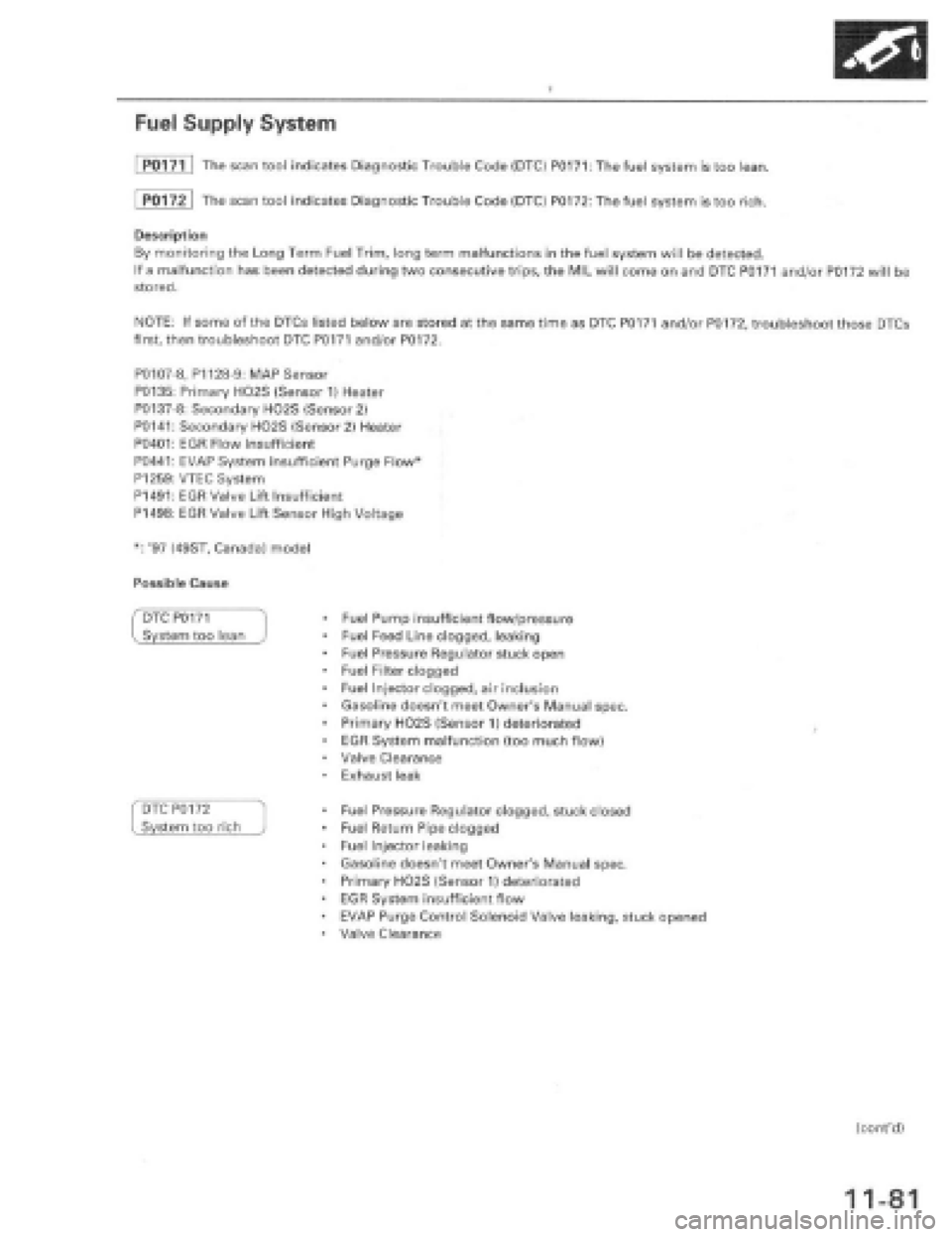 HONDA PRELUDE 1997  Service Repair Manual 
