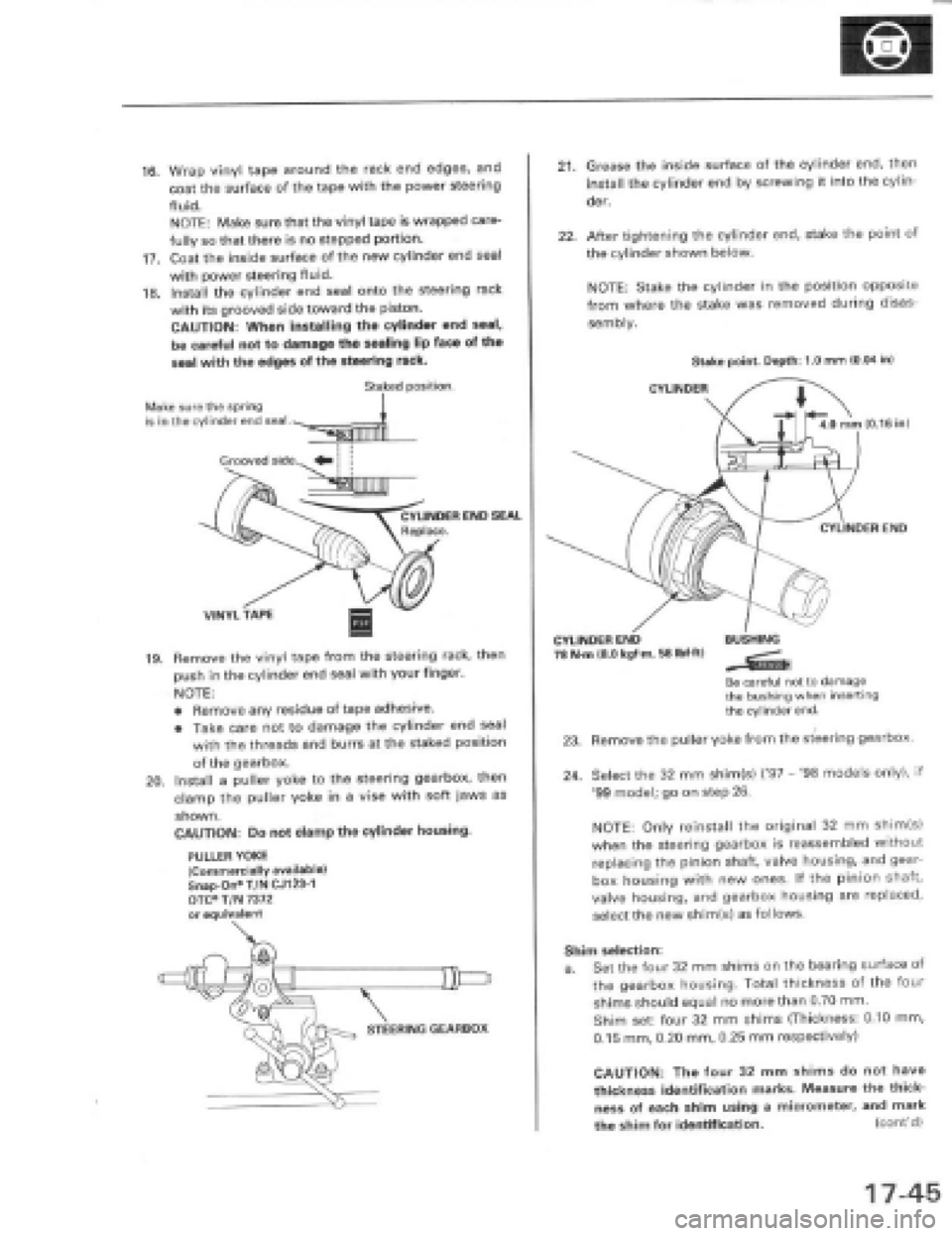 HONDA PRELUDE 1997  Service Repair Manual 