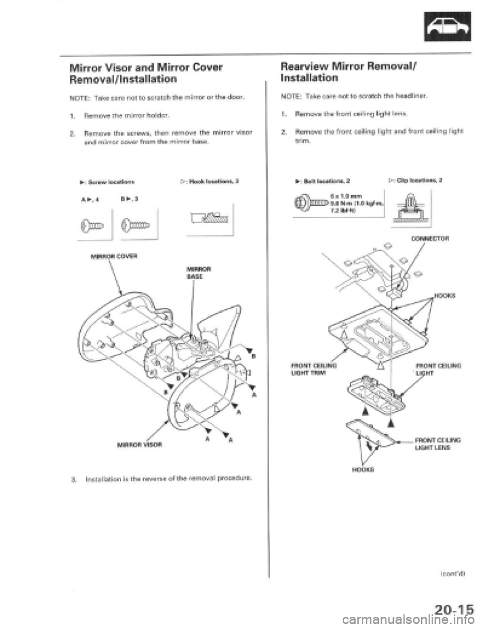 HONDA PRELUDE 1997  Service Repair Manual 